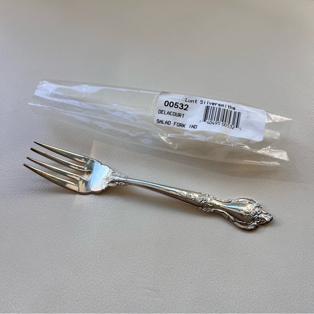 Lunt Silversmith Delacourt Sterling Silver Salad Fork